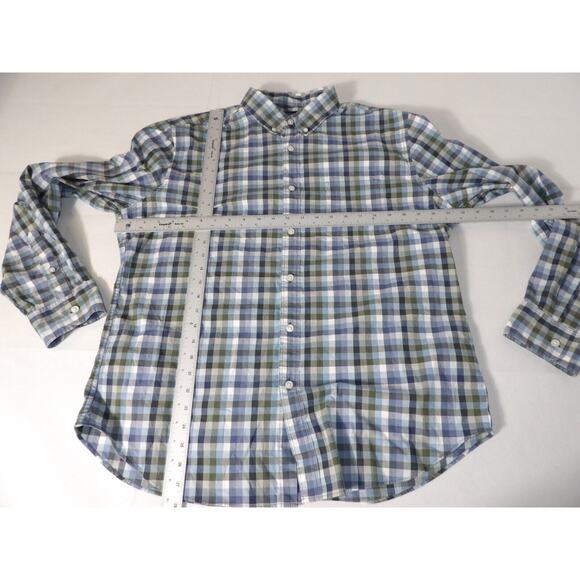 J Crew Mercantile Flex Shirt Mens XL Check Plaid Blue Long Sleeve Button Up - Picture 4 of 10